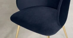 Juego de 2 sillas de comedor Adeline – Azul Real