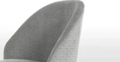 Juego de 2 sillas de comedor Alec – Gris acolchado