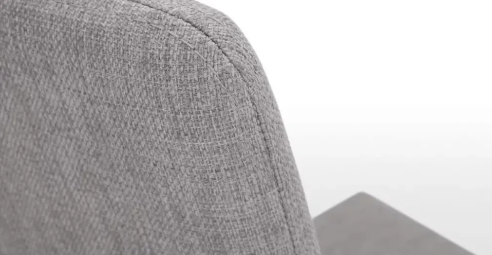 Juego de 2 sillas de comedor Braga – Gris perla con patas negras