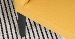 Juego de 2 sillas de comedor Wilton – Amarillo yema y abedul negro