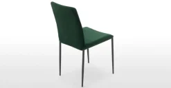 Juego de 2 sillas de comedor Braga – Terciopelo verde pino