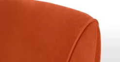 Juego de 2 sillas de comedor Lule – Terciopelo naranja llama