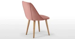 Juego de 2 sillas de comedor Lule – Terciopelo rosa palo