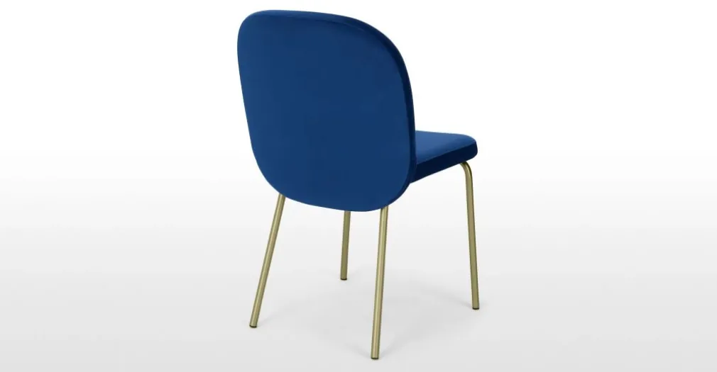 Juego de 2 sillas de comedor Safia – Azul Eléctrico