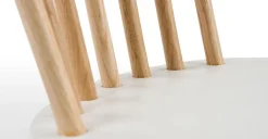 Juego de 2 sillas de comedor Deauville en roble y blanco