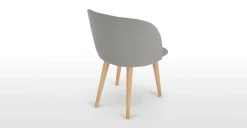 Juego de 2 sillas de comedor Stig – Gris manhattan y roble