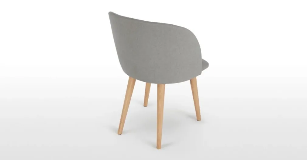 Juego de 2 sillas de comedor Stig – Gris manhattan y roble