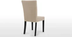 Juego de 2 sillas de comedor Flynn – Beis Biscuit y negro