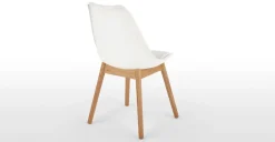 Juego de 2 sillas de comedor Thelma – Roble y blanco