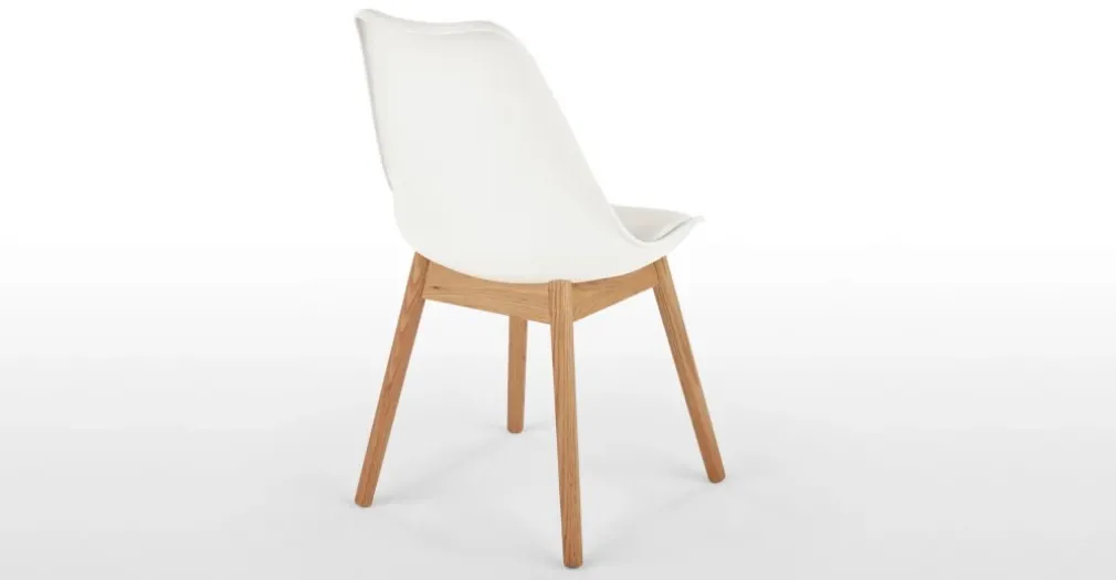 Juego de 2 sillas de comedor Thelma – Roble y blanco