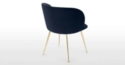 Juego de 2 sillas de comedor Adeline – Azul Real