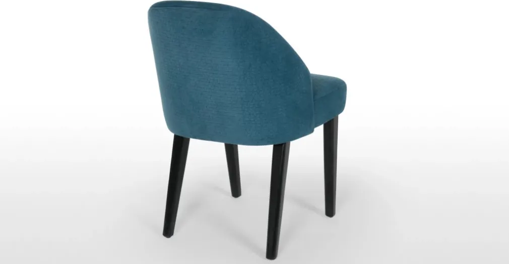 Juego de 2 sillas de comedor Alec – Azul acolchado