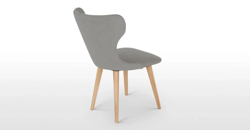 Juego de 2 sillas de comedor Bjorg – Gris manhattan y roble