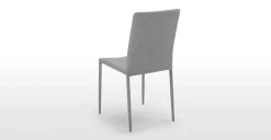 Juego de 2 sillas de comedor Braga – Gris perla