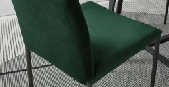 Juego de 2 sillas de comedor Braga – Terciopelo verde pino