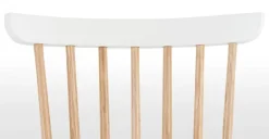 Juego de 2 sillas de comedor Deauville en roble y blanco