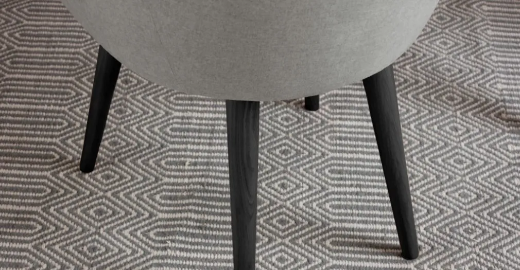 Juego de 2 sillas de comedor Stig – Gris manhattan y negro