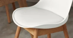 Juego de 2 sillas de comedor Thelma – Roble y blanco