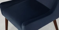 Juego de 2 sillas de comedor Higgs – Terciopelo azul real