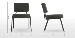 Juego de 2 sillas de comedor Knox – Gris