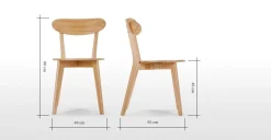 Juego de 2 sillas de comedor Fjord – Roble