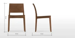 Juego de 2 sillas de comedor Keaton – Nogal