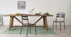 Juego de dos sillas de comedor Wigbert – Pino y negro