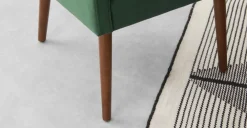 Juego de dos sillas de comedor Higgs – Terciopelo verde pino