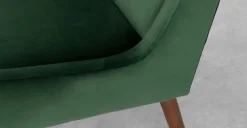 Juego de dos sillas de comedor Higgs – Terciopelo verde pino