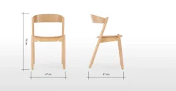 Juego de dos sillas de comedor Yaunti – Fresno