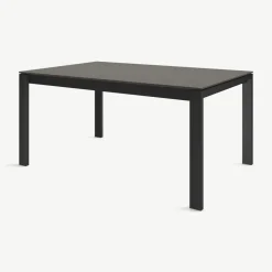 Mesa de Comedor 6 Asientos Corinna – Gris y Negro