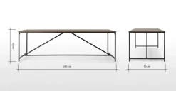 Mesa de Comedor Extra Grande Lomond – Madera de Mango