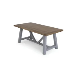Mesa de Comedor Iona – Madera de Pino y Gris Guijarro