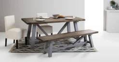 Mesa de Comedor Iona – Madera de Pino y Gris Guijarro