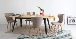 Mesa de Comedor Lena – Fresno y Negro