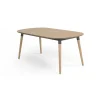 Mesa de Comedor Ovalada Edelweiss – Nogal Claro y Negro