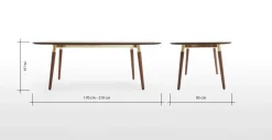 Mesa de Comedor Ovalada Edelweiss – Nogal