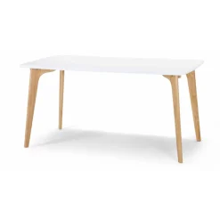Mesa de Comedor Rectangular Fjord – Roble y Blanco