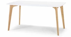 Mesa de Comedor Rectangular Fjord – Roble y Blanco