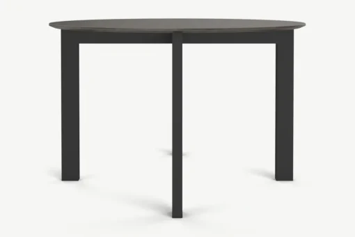 Mesa de Comedor Redonda 4 Asientos Niven – Gris y Negro