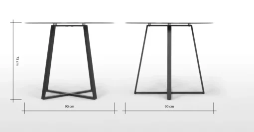 Mesa de Comedor Redonda Grande Haku – Negro