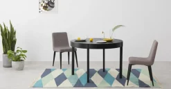 Mesa de Comedor Redonda Oxford – Negro ⚡