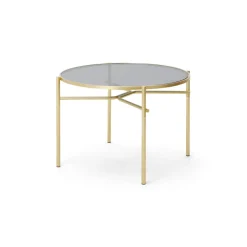 Mesa de Comedor Redonda Stanley – Cristal y Metal