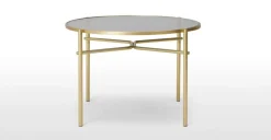 Mesa de Comedor Redonda Stanley – Cristal y Metal