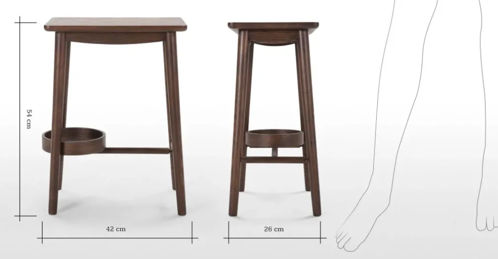 Mesa de noche Penn – Fresno oscuro