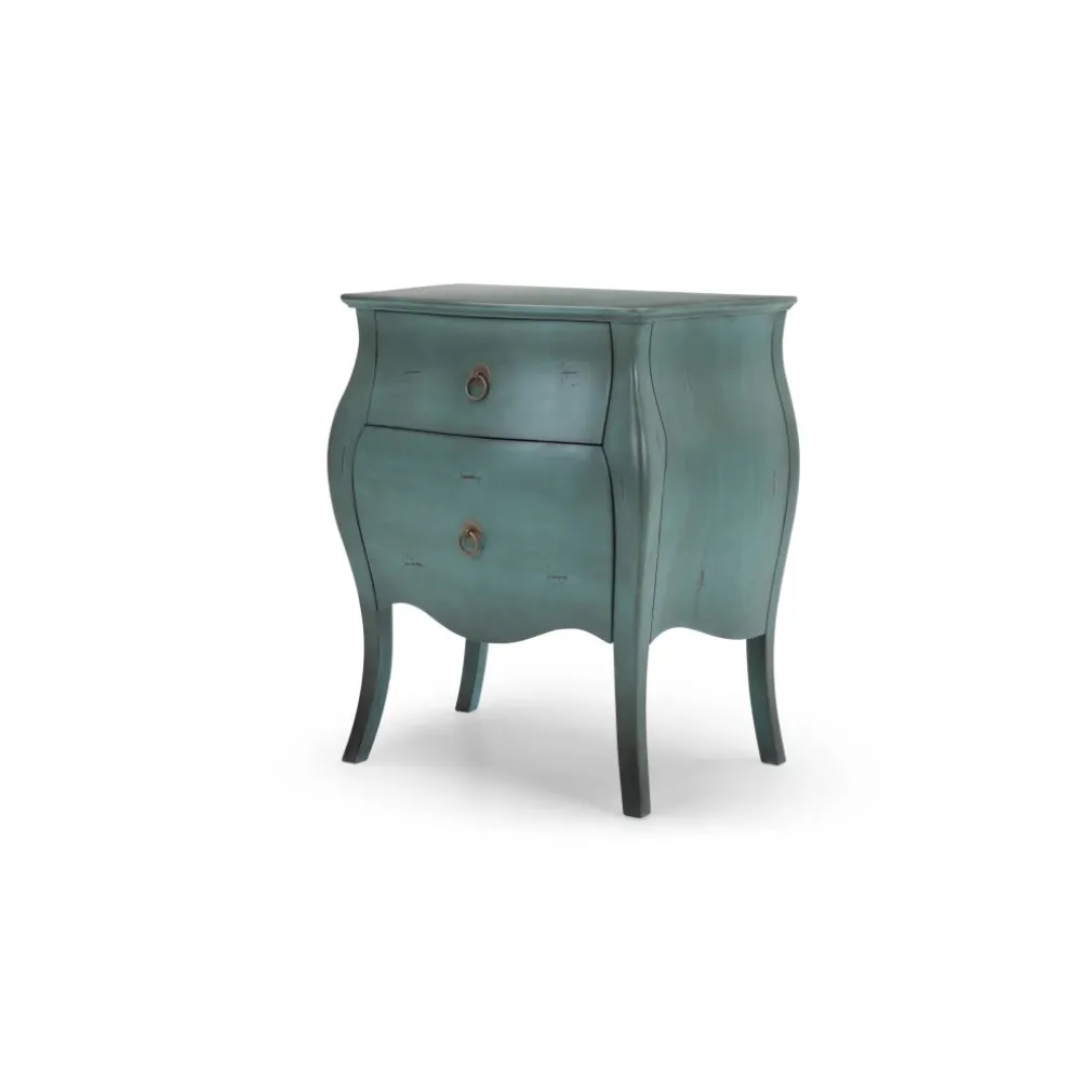 Mesa de noche vintage Bourbon – Azul