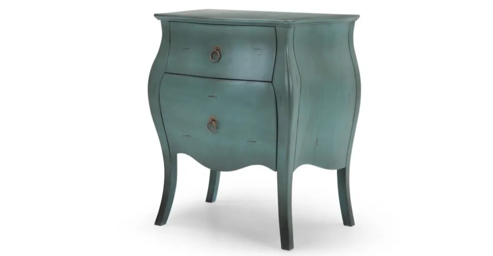 Mesa de noche vintage Bourbon – Azul