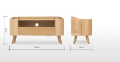 Mueble multimedia Ada – Roble