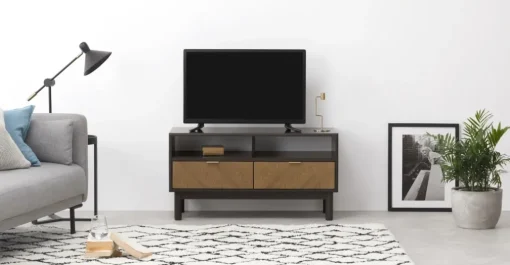 Mueble multimedia Belgrave – Roble oscuro