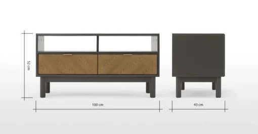 Mueble multimedia Belgrave – Roble oscuro